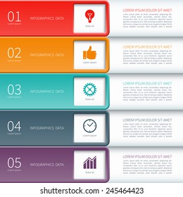 Modern minimal colorful infographics elements. Origami style. Vector illustration. Can be used for workflow layout, diagram, number and step up options, web design.