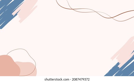 Formas y texturas orgánicas de tipo vectorial de color mínimo y moderno. Diseño contemporáneo de diseño moderno con formas blob, líquidas, florales, izquierdas y abstractas. Tan, desnudo, beige, rosa, azul.