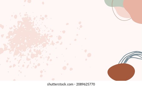 Formas y texturas orgánicas de tipo vectorial de color mínimo y moderno. Diseño contemporáneo de diseño moderno con formas blob, líquidas, florales, izquierdas y abstractas. Tan, desnudo, beige, rosa, azul