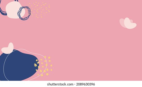Modern minimal colorful vector hand drawn organic shapes and textures. Trendy contemporary design background with blob, liquid, floral, leave, and abstract shapes. Tan, nude, beige, pink, blue color.