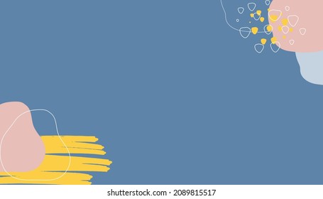 Formas y texturas orgánicas de tipo vectorial de color mínimo y moderno. Diseño contemporáneo de diseño moderno con formas blob, líquidas, florales, izquierdas y abstractas. Tan, desnudo, beige, rosa, azul.