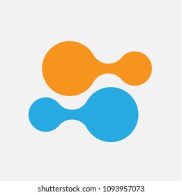 Modern Minimal Connection Dot Logo Icon Emblem