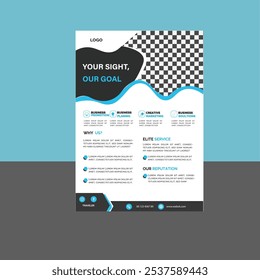  Plantilla de Vector de volante Corporativa minimalista moderno 