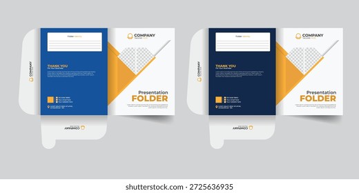 Modernas y mínimas Plantillas de diseño de carpetas corporativas para uso profesional de oficina.

