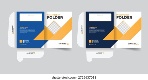 Modernas y mínimas Plantillas de diseño de carpetas corporativas para uso profesional de oficina.