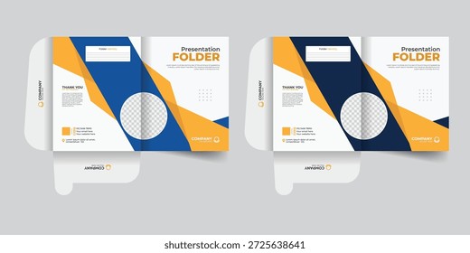 Modernas y mínimas Plantillas de diseño de carpetas corporativas para uso profesional de oficina.
