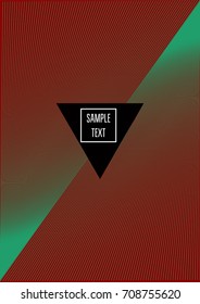 Modern minimal cover. Red green halftone geometrical bright trendy background. Business corporate identity cool linear pattern. Dynamic lines, stripes, waves, zigzag shape presentation minimal cover.