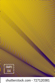 Modern minimal cover template. Business corporate identity dynamic abstract brochure design. Minimalist flat simple vector banner folder. Geometric halftone lines, stripes, waves, zigzag minimal cover
