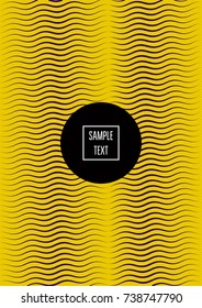 Modern minimal cover template. Business corporate identity dynamic abstract brochure design. Minimalist flat simple vector banner folder. Geometric halftone lines, stripes, waves, zigzag minimal cover
