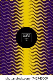 Modern minimal cover template. Business corporate identity dynamic abstract brochure design. Minimalist flat simple vector banner folder. Geometric halftone lines, stripes, waves, zigzag minimal cover