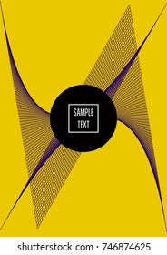 Modern minimal cover template. Business corporate identity dynamic abstract brochure design. Minimalist flat simple vector banner folder. Geometric halftone lines, stripes, waves, zigzag minimal cover