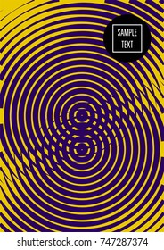 Modern minimal cover template. Business corporate identity dynamic abstract brochure design. Minimalist flat simple vector banner folder. Geometric halftone lines, stripes, waves, zigzag minimal cover