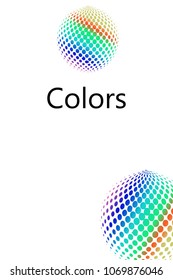 Modern minimal covers design. Colorful halftone gradients. Future geometric patterns. Rainbow neon abstract 3d half tone. Eps10 vector.