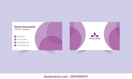 Modern minimal creative business card design template