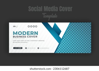 Moderna y mínima y creativa versátil publicación de la portada de la línea de tiempo de negocios, plantilla de diseño de portada de medios sociales corporativos y profesionales, impresionante publicación de la línea de tiempo abstracta de color gradiente azul del cielo