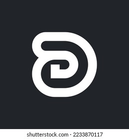 Modern minimal D letter initial logo design