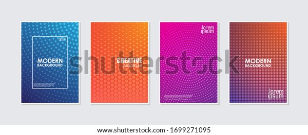 Modern Minimal Dotted Halftone Pattern Background Stock Vector (Royalty ...