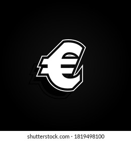 Modern, minimal and dynamic 'Rapper' font character with 45 degree angles, vector illustration