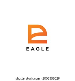 Modernes Muster für die minimale Gestaltung des EAGLE-Logos