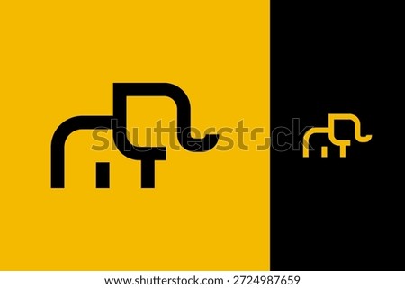 Modern Minimal Elephant Logo Design with Colorful Creative Style for Branding, Company Identity, and Business Logo