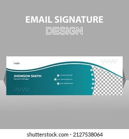 modern minimal email signature design easy editable, Business email signature with an author photo place,  Email poster and social media cover..