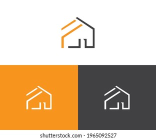 moderno y mínimo logotipo inicial de FL para la empresa inmobiliaria, monograma de FL con plantilla de logotipo de casa 