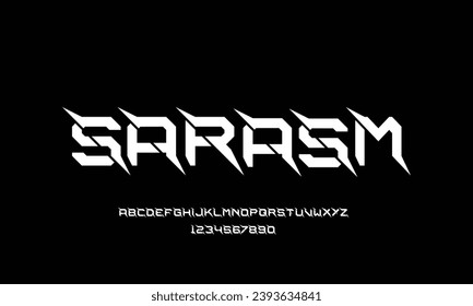 Modern minimal font for personal and business use. Capital sport alphabets and game fonts. Creative letter in white color. 