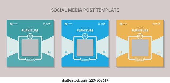 Modern and minimal furniture for social media post collection