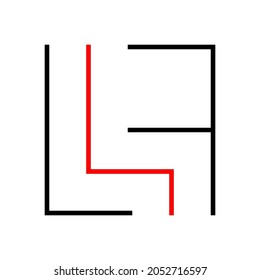 Modern, minimal geometric lines logo, icon