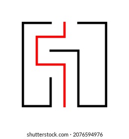 Modern, minimalistisch geometrische Linien Logo, Symbol