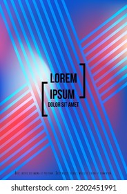 Modern Minimal Geometric Vector Poster Design with Lines and Gradient Colorful Circles. Contemporary Collection of Abstract Backgrounds for Your Covers, Flyers, Templates, Booklets, Notebooks, Cards.