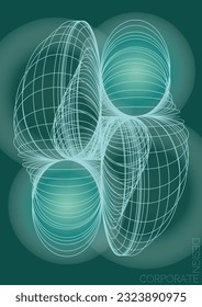 Diseño moderno de póster de vectores geométricos mínimos con líneas y círculos coloridos gradientes. Conjunto de fondos abstractos para portadas, volantes, plantillas, folletos, tarjetas, folletos, promoción de marca, etc.
