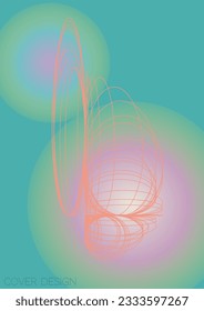 Diseño moderno de póster de vectores geométricos mínimos con líneas y círculos coloridos gradientes. Colección de fondos abstractos para portadas, volantes, plantillas, folletos, tarjetas, folletos, promoción de marca, etc.
