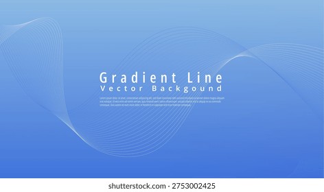 A modern and minimal gradient line vector background with a blue color scheme and subtle texture