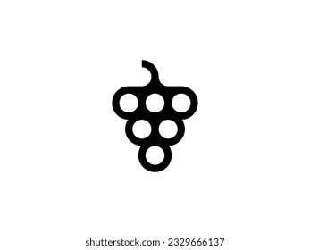 modern and minimal grape fruit logo design