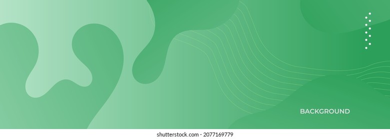Modern minimal green background design. Abstract gradient banner vector illustration healthcare and nature concept. Banner wavy background template.