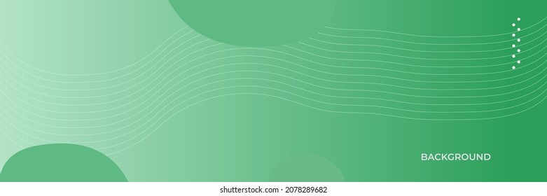 Modern minimal green background design. Abstract gradient banner vector illustration. Banner wavy background template.