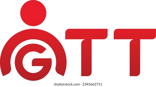 Modern minimal GTT monogram vector logo