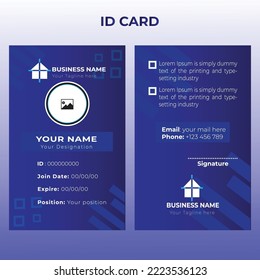 Tarjeta de identificación moderna y mínima