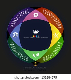 Modern minimal infographic circle design. Can be used as a background, web design, infographics, banner, technology or business concept