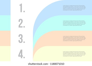 Modern and minimal infographic design with simple typography