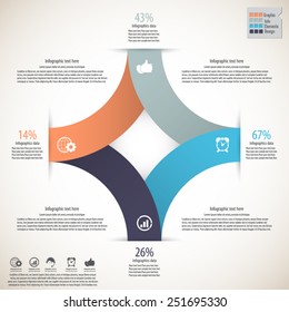 Modern minimal infographics template .EPS 10 vector.