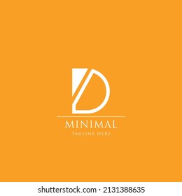 Modern minimal initial letter D alphabet business logo