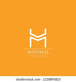 Modern minimal initial letter H alphabet business logo