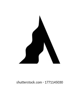 Moderno y mínimo para la inspiración de diseño de logotipo carta inicial A