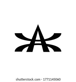 Moderno y mínimo para la inspiración de diseño de logotipo carta inicial A