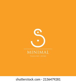 Letra inicial mínima moderna logotipo comercial del alfabeto S