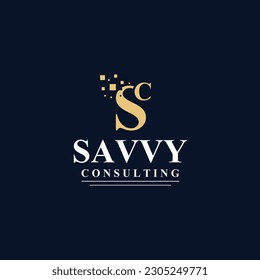 Modern and minimal initial SC letter based logo design for health care, medical, and consulting industry.