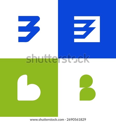 Modern Minimal Letter B Logo Design for Branding, Business, and Technology Company Identity