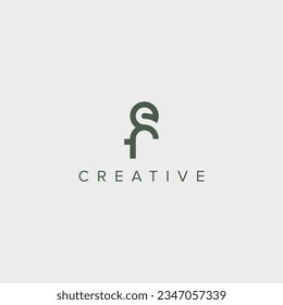Modern minimal letter EF FE logo design template - vector.